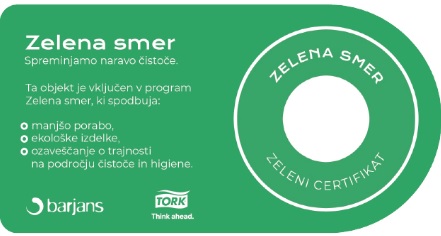 certifikat Zelena smer